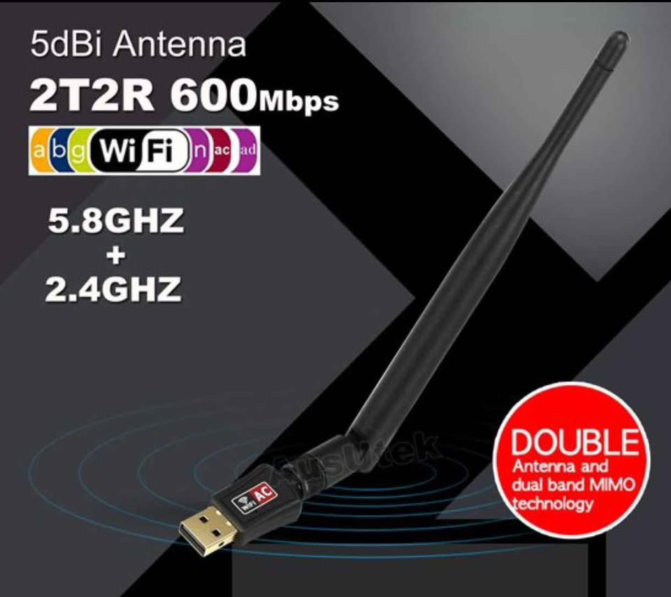 USB WiFi Adapter – Dual Band 600Mbps (2.4GHz & 5GHz) Brand New