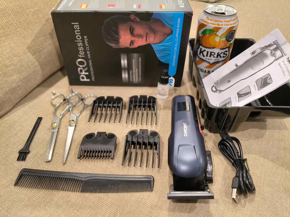 Cordless Hair Clipper kit + Hair Scissors